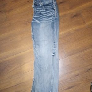 Men's Buckle Black Fit No. 3 Bootleg Denim Jeans Size 33R